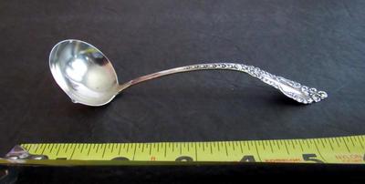 Antique Sterling Silver Ladle, Manchester Silver Co, Pattern Unknown
