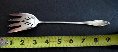 Antique Towle Sterling Large Long Salad or Cold Meat Fork, Mary Chilton Pattern