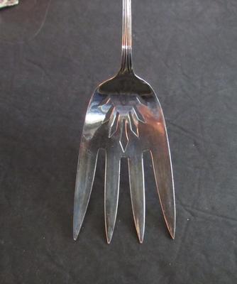 Antique Towle Sterling Large Long Salad or Cold Meat Fork, Mary Chilton Pattern