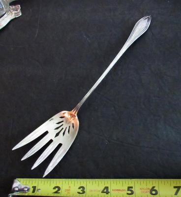 Antique Towle Sterling Large Long Salad or Cold Meat Fork, Mary Chilton Pattern