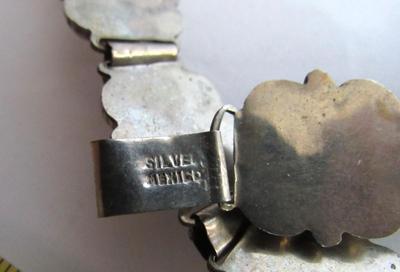 Vintage 1920-40s Handmade Mexico Silver Chunky Large Necklace, 4 1/2 Oz