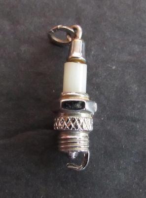 Nice Old Sterling Silver Jewelry Lot, Butterfly Earrings, Spark Plug Charm, More