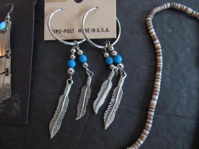 Native American Jewelry, Sterling Earrings, Heishi Shell Necklace, More