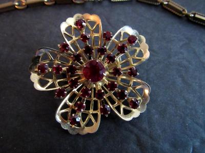 Vintage Goldtone Costume Jewelry Lot, Sarah Coventry Earrings, Brooch, Necklace