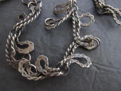 Old Metal Strange Looking Necklace and Bracelet