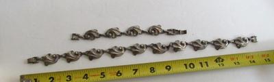 Old Articulated Metal Necklace and Bracelet Set