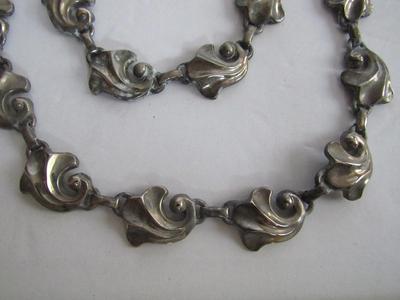 Old Articulated Metal Necklace and Bracelet Set