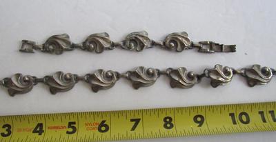 Old Articulated Metal Necklace and Bracelet Set