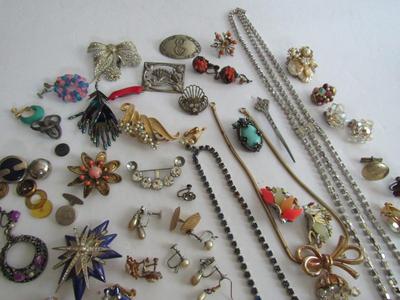 Vintage Junk Jewelry Lot For Parts or Repair