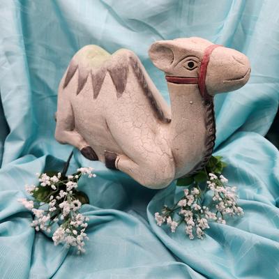 Whimsical Sculpted Decorative Wood Camel