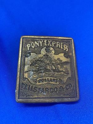 PONY EXPRESS WELLS FARGO BELT BUCKLE