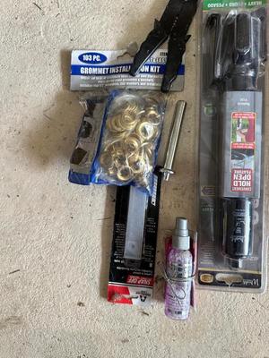 RYOBI PALM SANDER, NEW DOOR CLOSER, GROMMETS AND MORE