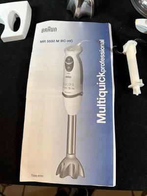 Lot 5. Braun Turbo Stick Mixer w/ attachments
