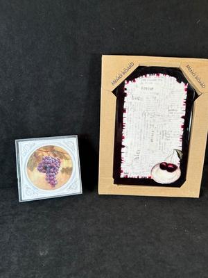Lot 7. Ceramic Memo Board with Coaster Set