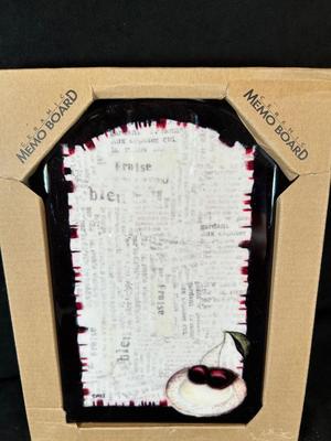 Lot 7. Ceramic Memo Board with Coaster Set