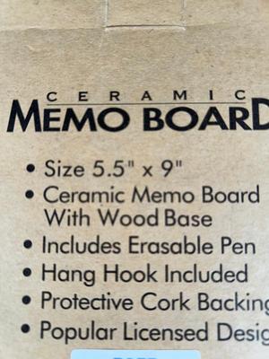 Lot 8. Ceramic Memo Board & Coasters