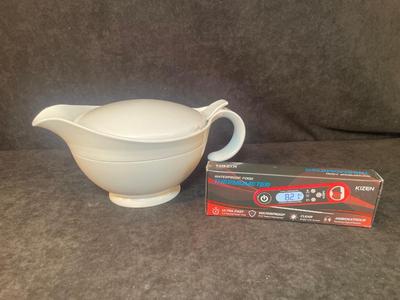 Lot 10. Thermal Gravy Boat and Food Thermometer
