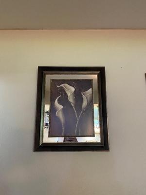 2 PICTURES AND A WALL CLOCK