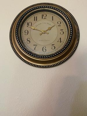 2 PICTURES AND A WALL CLOCK