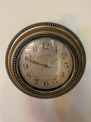 2 PICTURES AND A WALL CLOCK