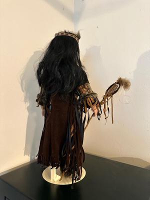 31" NATIVE AMERICAN PORCELAIN DOLL