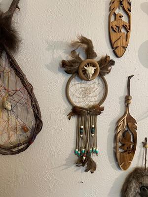 DREAM CATCHERS AND OTHER NATIVE AMERICAN INSPIRED PIECES