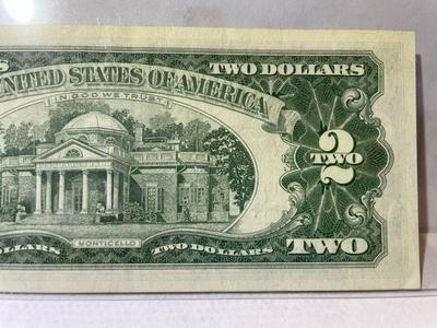 Series of 1963 $2 Dollar Bill-U.S. Red Seal-Low Serial #A14904869A Nice AU/Uncirculated Circulated Condition as Pictured.
