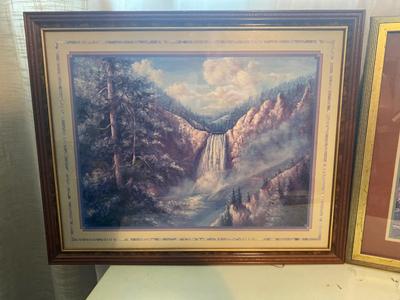 2 LARGE FRAMED ARTWORKS