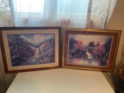 2 LARGE FRAMED ARTWORKS