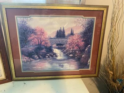 2 LARGE FRAMED ARTWORKS