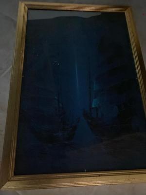 NEAT SHIP PAINTING, COCKTAIL AND WINE GLASSES & MORE