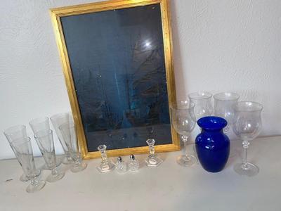 NEAT SHIP PAINTING, COCKTAIL AND WINE GLASSES & MORE