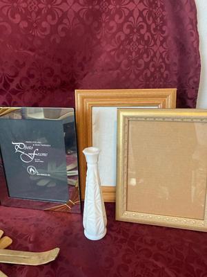 PICTURE FRAMES-SCRAP BOOKS AND VASES
