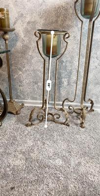 LOVELY ROD IRON STANDING CANDLE HOLDERS
