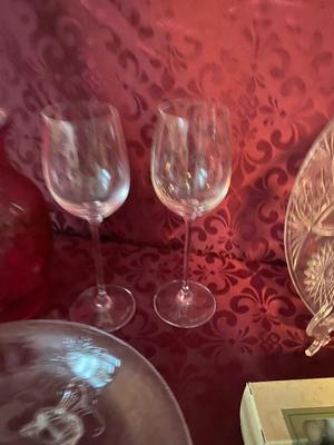 MIKASA GLASS BASKET, CANDLES, VINTAGE GLASS ITEMS AND MORE