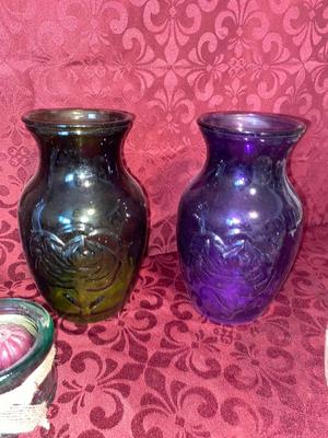 MIKASA GLASS BASKET, CANDLES, VINTAGE GLASS ITEMS AND MORE