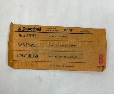 Vintage Disneyland Child's B Ticket - Unused