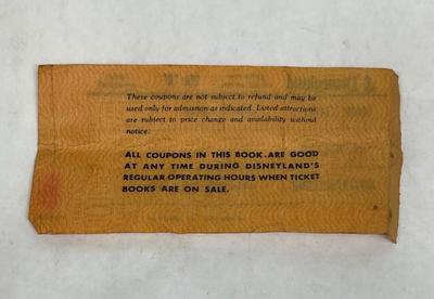Vintage Disneyland Child's B Ticket - Unused
