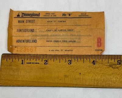 Vintage Disneyland Child's B Ticket - Unused