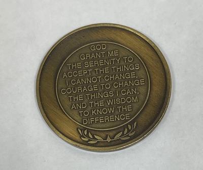 Alcoholics Anonymous San Diego 1995 60 Years Recovery Sobriety Chip Bronze Token Sailboat