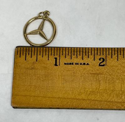 Vintage Gold-tone Mercedes Benz Keychain Fob