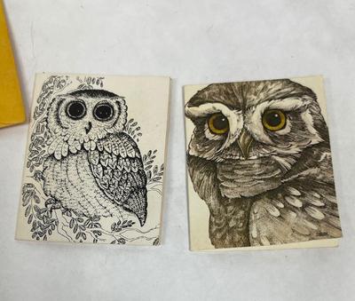 2 Owl Prints with envelopes