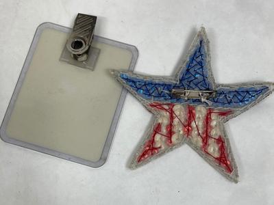 Orange County Juror Badge and Patriotic Pin