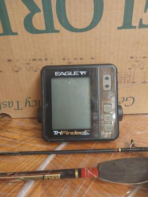 Eagle fish finder and fishing pole