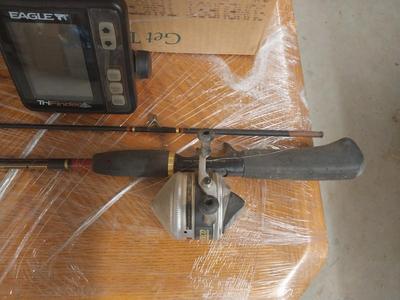 Eagle fish finder and fishing pole