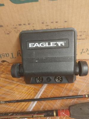 Eagle fish finder and fishing pole