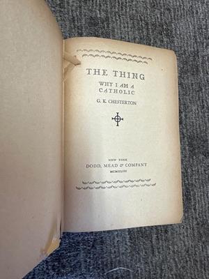 The Thing why I am catholic by Chesterton vintage book
