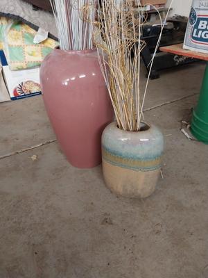 TWO LARGE CERAMIC VASES