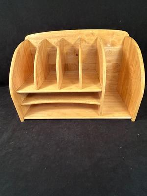Lot 74. Wooden Countertop Organizer