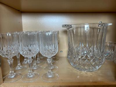 Lot 96. Large Glassware Set w/ Ice Bucket